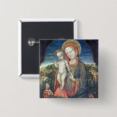 Leonelloのd'Esteによって崇拝される謙遜のマドンナ 缶バッジ (正面&裏面)