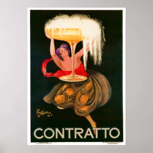 Leonetto Cappiello Controatto酒広告 ポスター (正面)