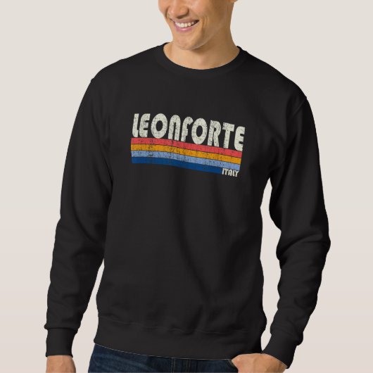 Leonforte Italy Retro 70s 80s Style スウェットシャツ (正面)