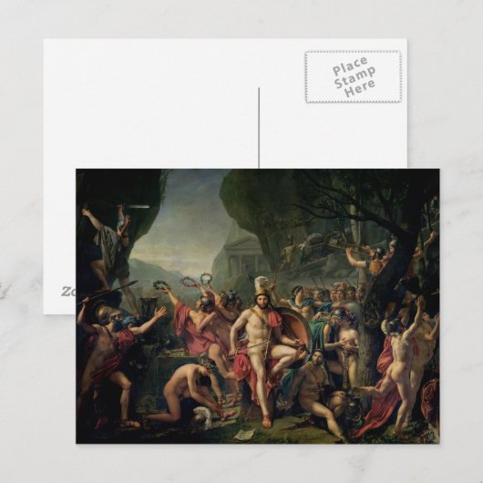 Leonidas at Thermopylae, 480 BC, 1814 ポストカード (正面/裏面)
