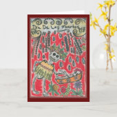 LeonoraロドリゲスCajigas著死者の日 カード (黄色い花)