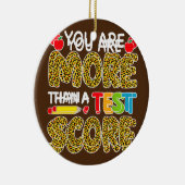 Leopardあなたはテストスコアのテスト日より多い セラミックオーナメント (右)