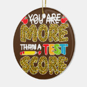 Leopardあなたはテストスコアのテスト日より多い セラミックオーナメント (左)