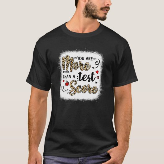 Leopardあなたはテストスコア先生Tes以上である Tシャツ (正面)