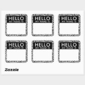 Leopardこんにちは私の名前はステッカー スクエアシール (シート)