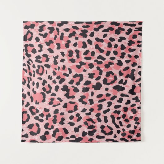 Leopardのスキン：ヴィンテージのシームレスなテクスチャ タペストリー (正面(横))