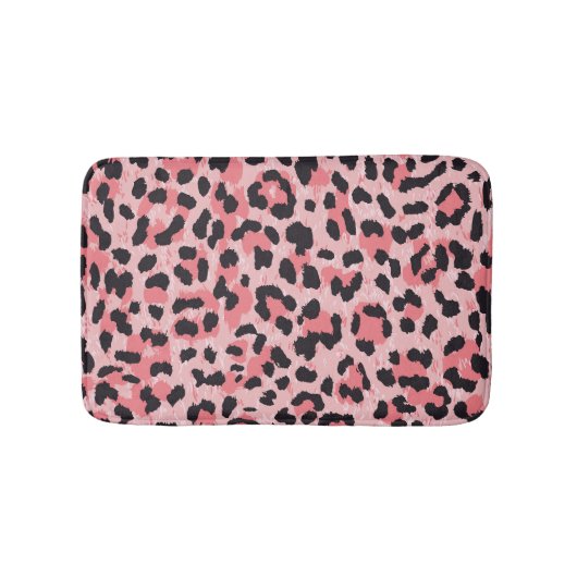 Leopardのスキン:ヴィンテージのシームレスなテクスチャ バスマット (正面)
