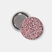 Leopardのスキン：ヴィンテージのシームレスなテクスチャ マグネット (正面/裏面)