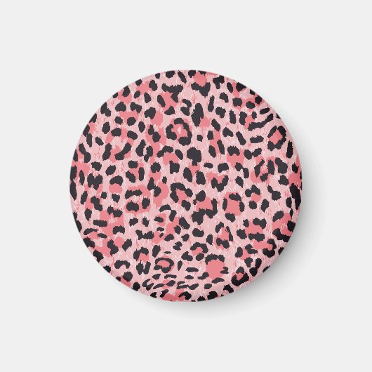 Leopardのスキン：ヴィンテージのシームレスなテクスチャ マグネット (正面)