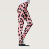 Leopardのスキン:ヴィンテージのシームレスなテクスチャ レギンス (右)