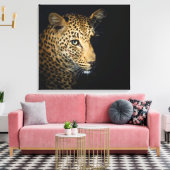 Leopardの接写、Kruger National 素晴らし 2 キャンバスプリント (インサイチュ (リビング))