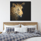 Leopardの接写、Kruger National 素晴らし 2 キャンバスプリント (インサイチュ (寝室))
