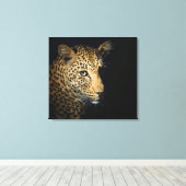 Leopardの接写、Kruger National 素晴らし 2 キャンバスプリント (インサイチュ (ウッドフロア))