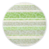 Leopardの背景ストライプの印刷 セラミックノブ (正面)