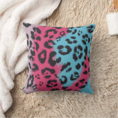 Leopardはっきりした Print in Colorsデザイン クッション (ブランケット)