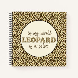 LeopardはカラーおもしろいLeopard Printファッション引用文 ノートブック