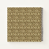 LeopardはカラーおもしろいLeopard Printファッション引用文 ノートブック (裏面)