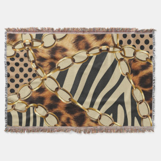 Leopardアニマルプリントシームレスパターン スローブランケット