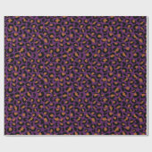 Leopardアニマルプリント母の日のギフトシームレス ラッピングペーパー (フラット)