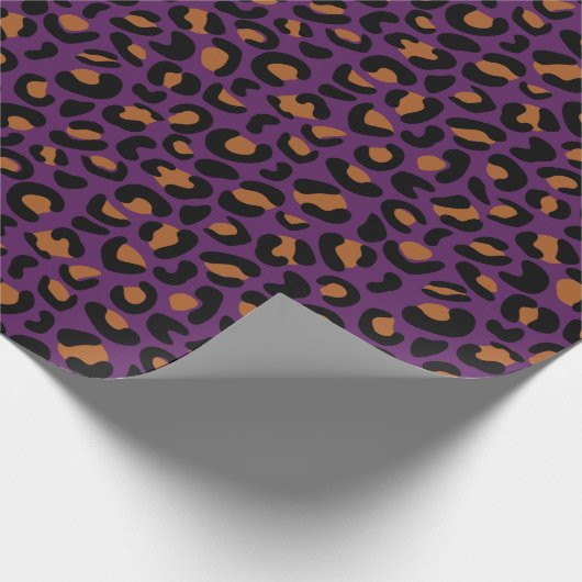 Leopardアニマルプリント母の日のギフトシームレス ラッピングペーパー (角)