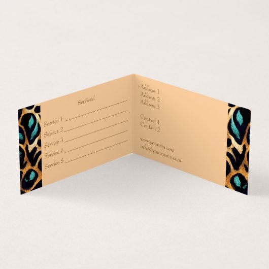 LEOPARDアニマルプリント – 名刺 (内部)