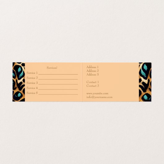 LEOPARDアニマルプリント – 名刺 (内部フラット)