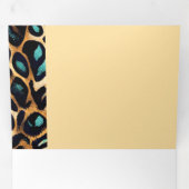 LEOPARDアニマルプリント-招待状カード 三つ折り招待状 (内部最初)