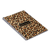 Leopardシームレスパターン名前をカスタムする ノートブック (右側)