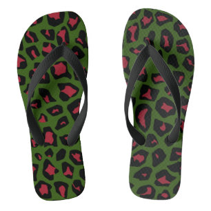 Leopardシームレスパターン ビーチサンダル