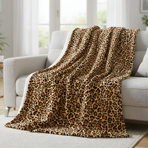Leopardシームレスパターン フリースブランケット