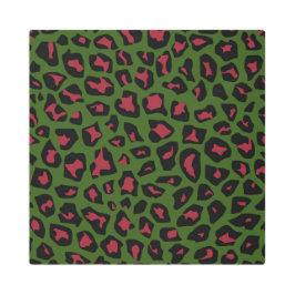 Leopardシームレスパターン メタルプリント