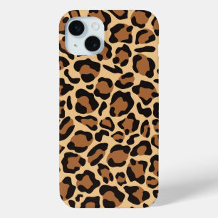 Leopardシームレスパターン iPhone 15 Miniケース