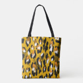 Leopardテクスチャアニマルプリント背景 トートバッグ (裏面)