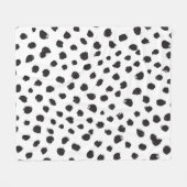 Leopardテクスチャ:ヴィンテージシームレスパターン。 フリースブランケット (正面(横))