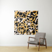 Leopardテクスチャ:金ゴールドバロック模様。 タペストリー (インサイチュ)