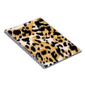 Leopardテクスチャ：金ゴールドバロック模様。 ノートブック (右側)