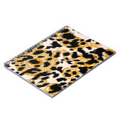Leopardテクスチャ：金ゴールドバロック模様。 ノートブック (左側)