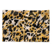 Leopardテクスチャ:金ゴールドバロック模様。 枕カバー (裏面)