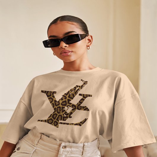 Leopardデザインシャツラグジュアリーデザイナーロゴユニーク Tシャツ