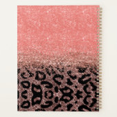 Leopardバラ金ゴールドグリッター2023名のプランナー プランナー手帳 (裏面)