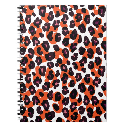 Leopardパタカラフルーン:シームレスデザイン。 ノートブック (正面)