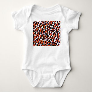 Leopardパタカラフルーン:シームレスデザイン。 ベビーボディスーツ