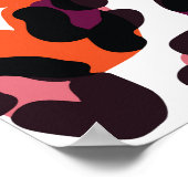 Leopardパタカラフルーン：シームレスデザイン。 ポスター (角)