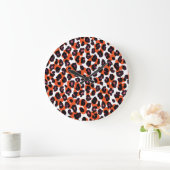 Leopardパタカラフルーン:シームレスデザイン。 ラージ壁時計 (ホーム)