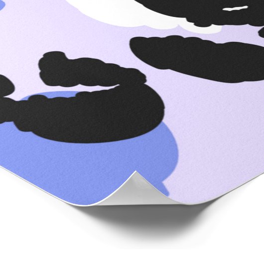 Leopardパターンはシームレス。紫色のレオの肌の質感。 ポスター (角)