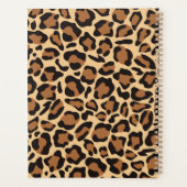 Leopardプリントシームレスパターン名前をカスタムする プランナー手帳 (裏面)