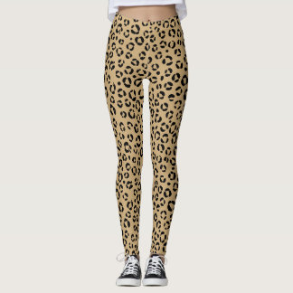 Leopardプリントデザイン レギンス