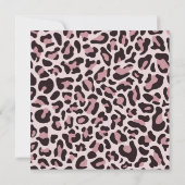 Leopardプリントバラ金ゴールド結婚式招待状 招待状 (裏面)