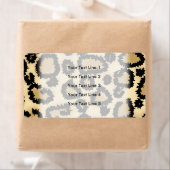 Leopardプリントパターン、ブラウン、ブラック。 ラベル (インサイチュ)