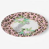 Leopardプリントパーティープレート ペーパープレート (アングル)